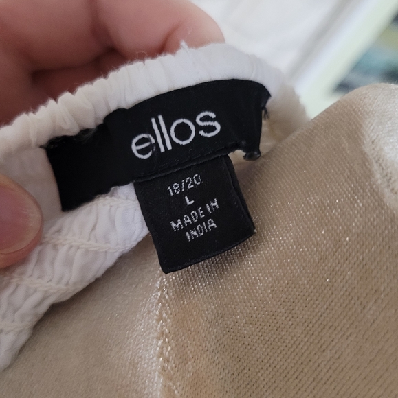 Bohemian White Tunic Flowy Comfortable L Ellos - Picture 2 of 2